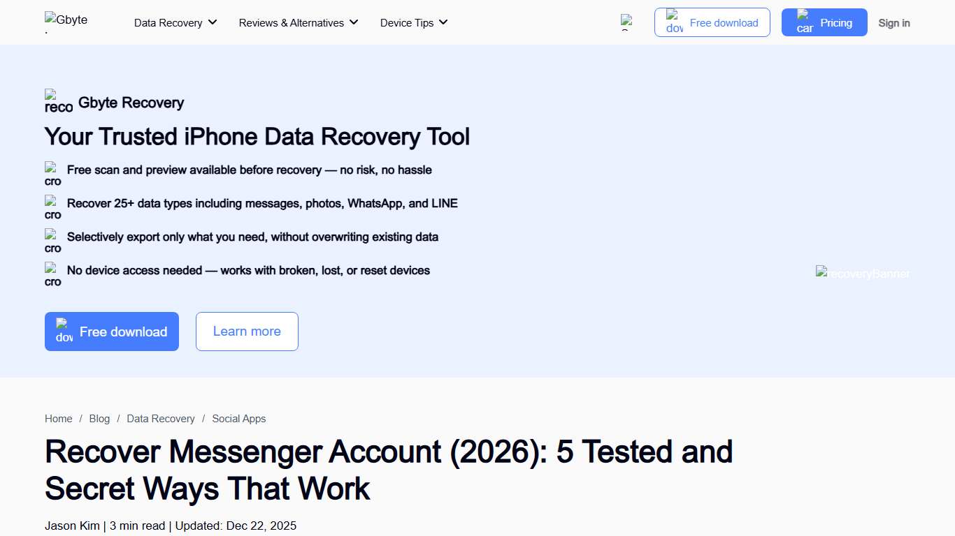 Recover Messenger Account (2026): 5 Tested and Secret Ways That Work